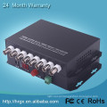 Monitor de multiplexador de vídeo 8 canais de fibra óptica para conversor coaxial com RS485